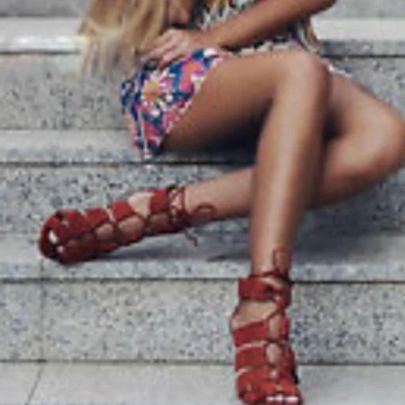 ZARA Braided Leather Suede Strappy
Heel Sandals - Picture 5 of 15